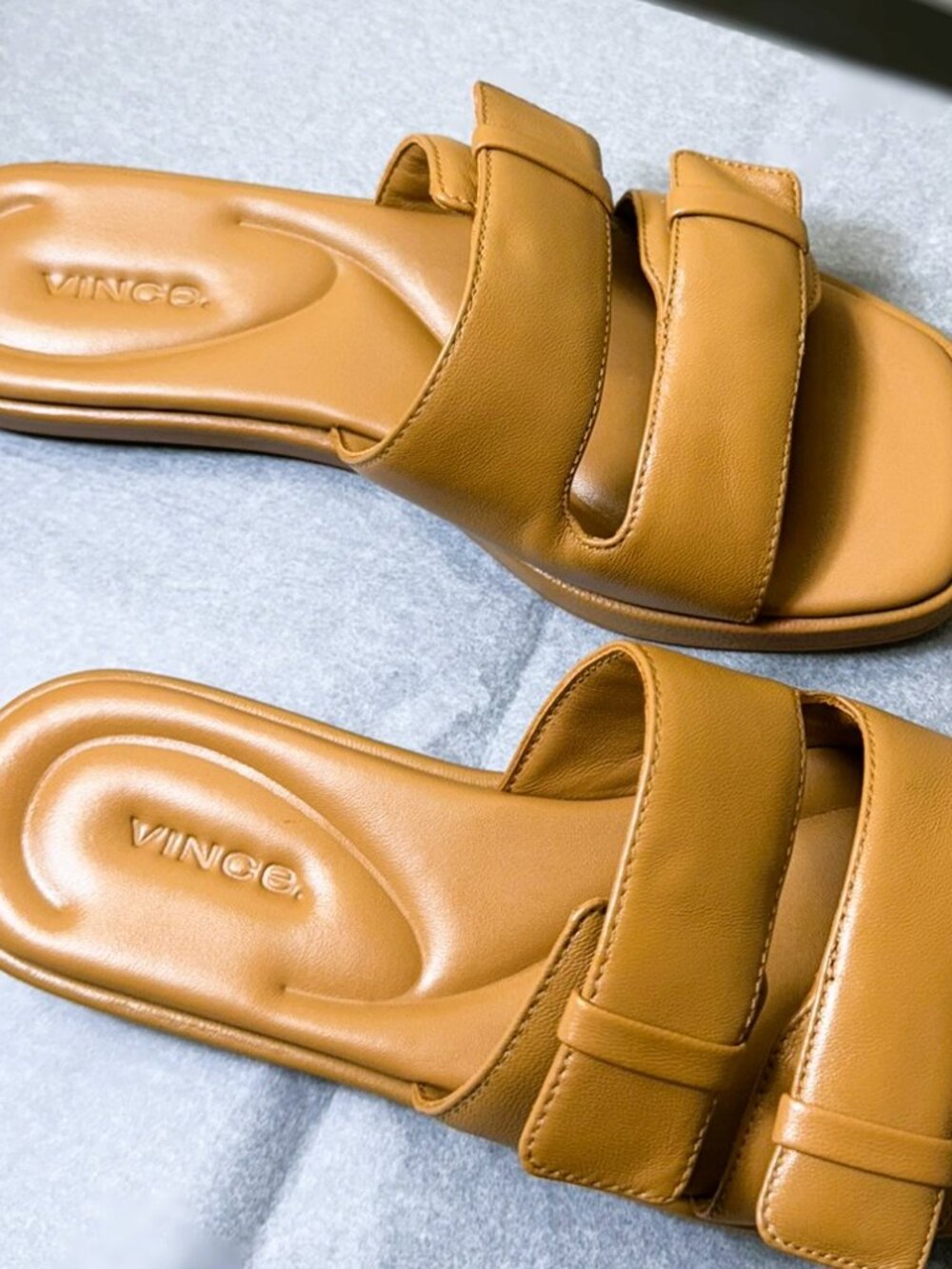 Vince Cognac (Tan) Rhode Slides Women's US 6.5 M - Picture 7 of 8